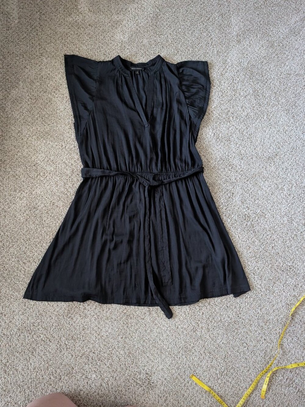 EUC Banana Republic Black satin dress, XL Tall